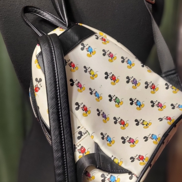 Cream Backpack with Mickey Mouse Print - Picture 4 of 9